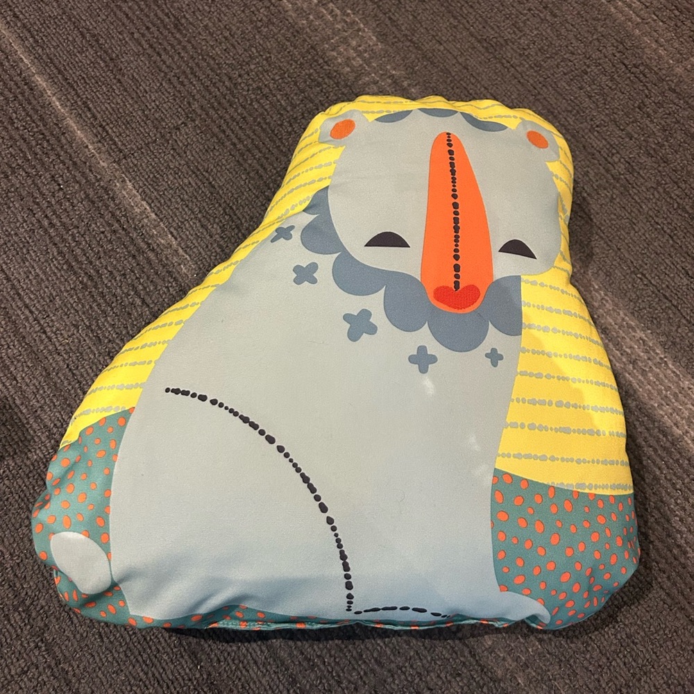 Colorful Bear-Shaped Pillow for kid, like new condition